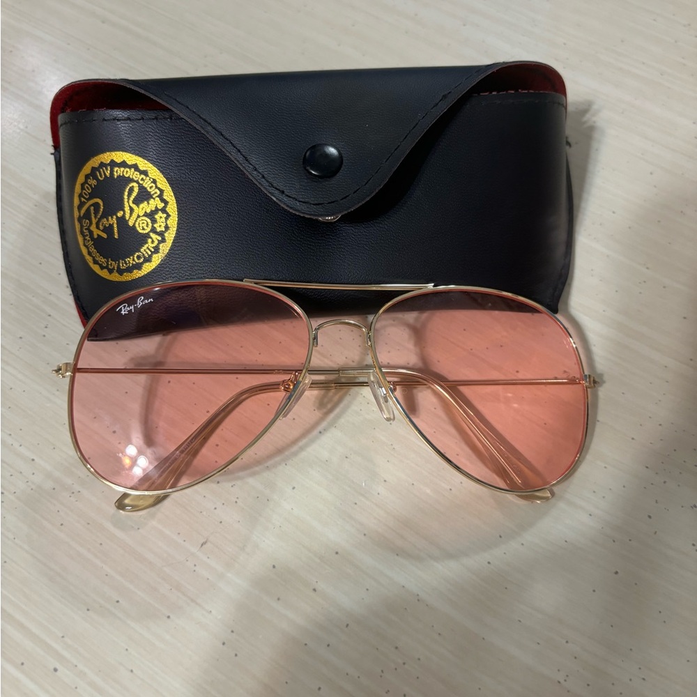 pink aviator ray bans
